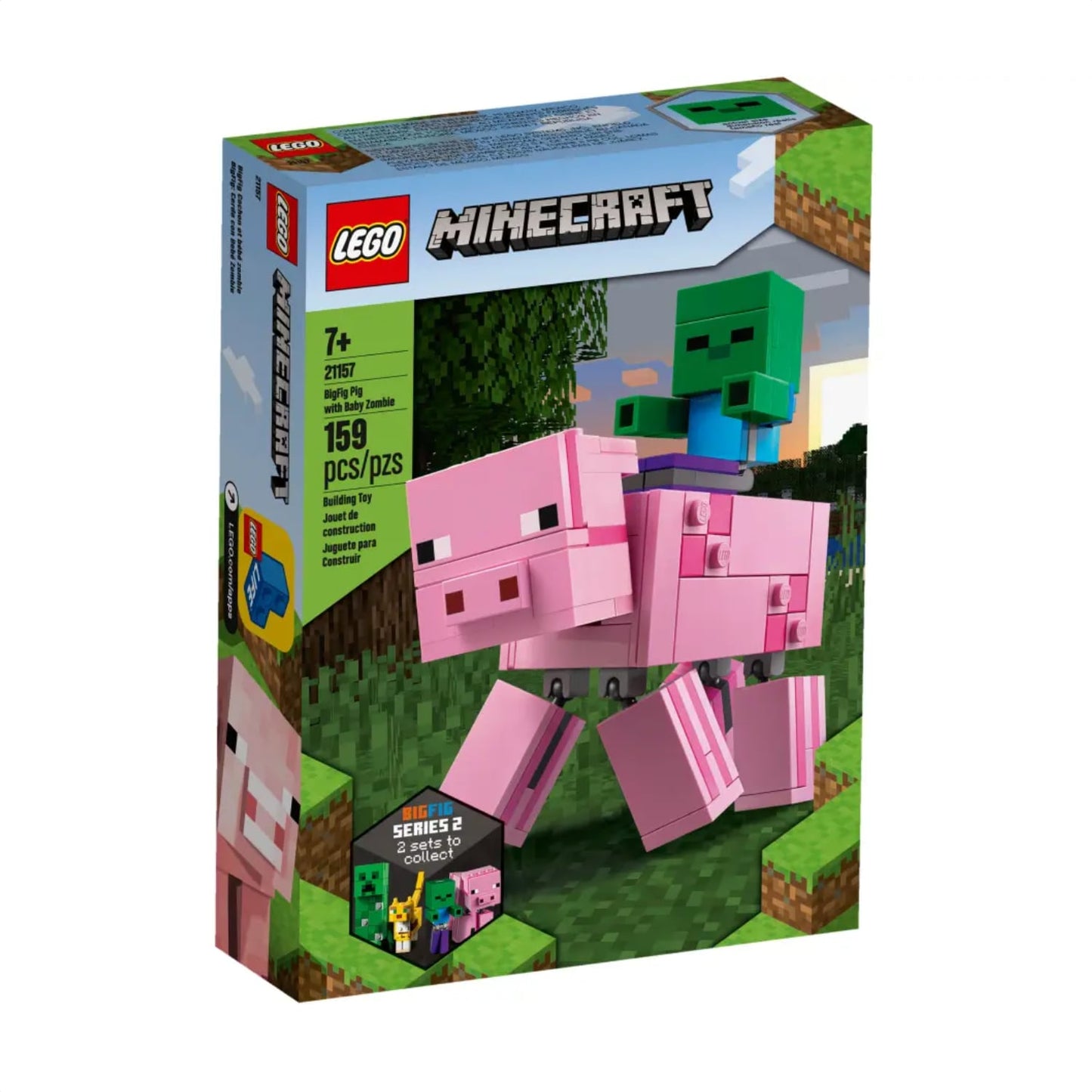 Lego 21157 Minecraft BigFig Pig and Baby Zombie