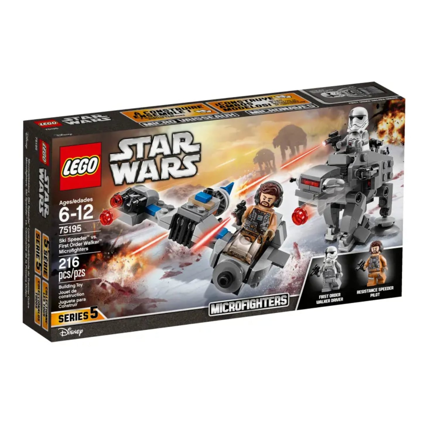 Lego 75195 Star Wars Ski Speeder vs. First Order Walker Microfighters