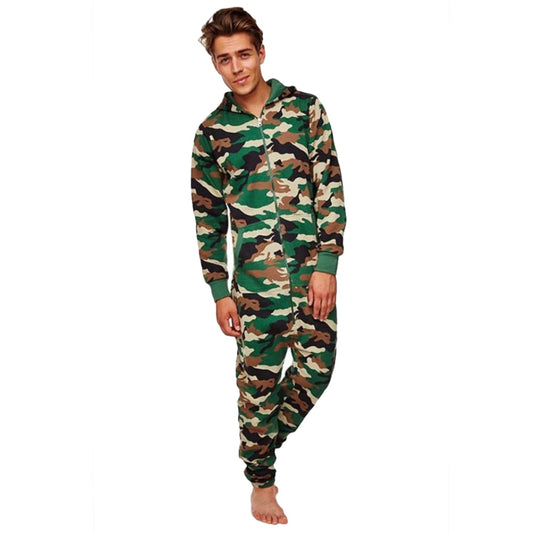 Camouflage Onesie Jumpsuit Mens Large